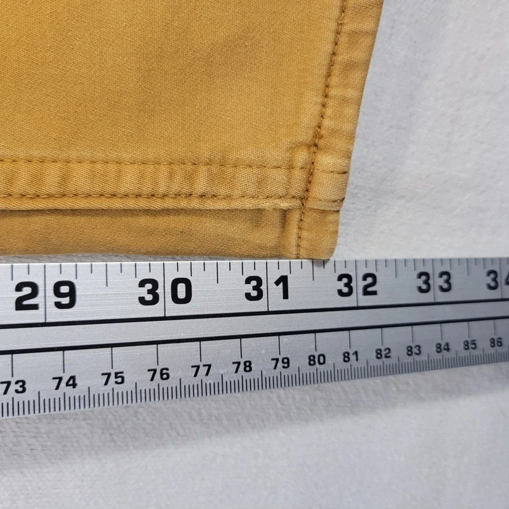Banana Republic Traveler Pants Mens 31x32 Mustard Yellow Slim Fit Stretch Chino
